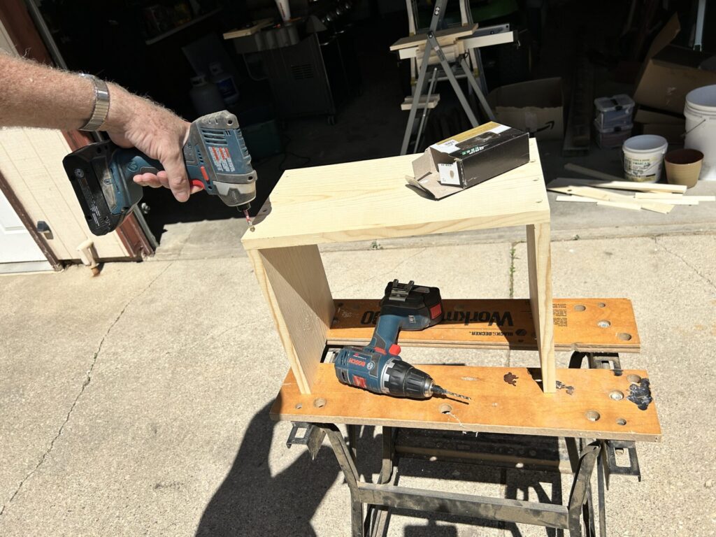 Screwing the Jenga case together