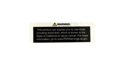Dust Collection Warning Label