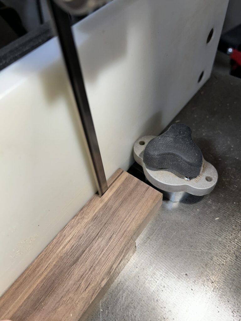 Cutting a walnut wedge for the handle