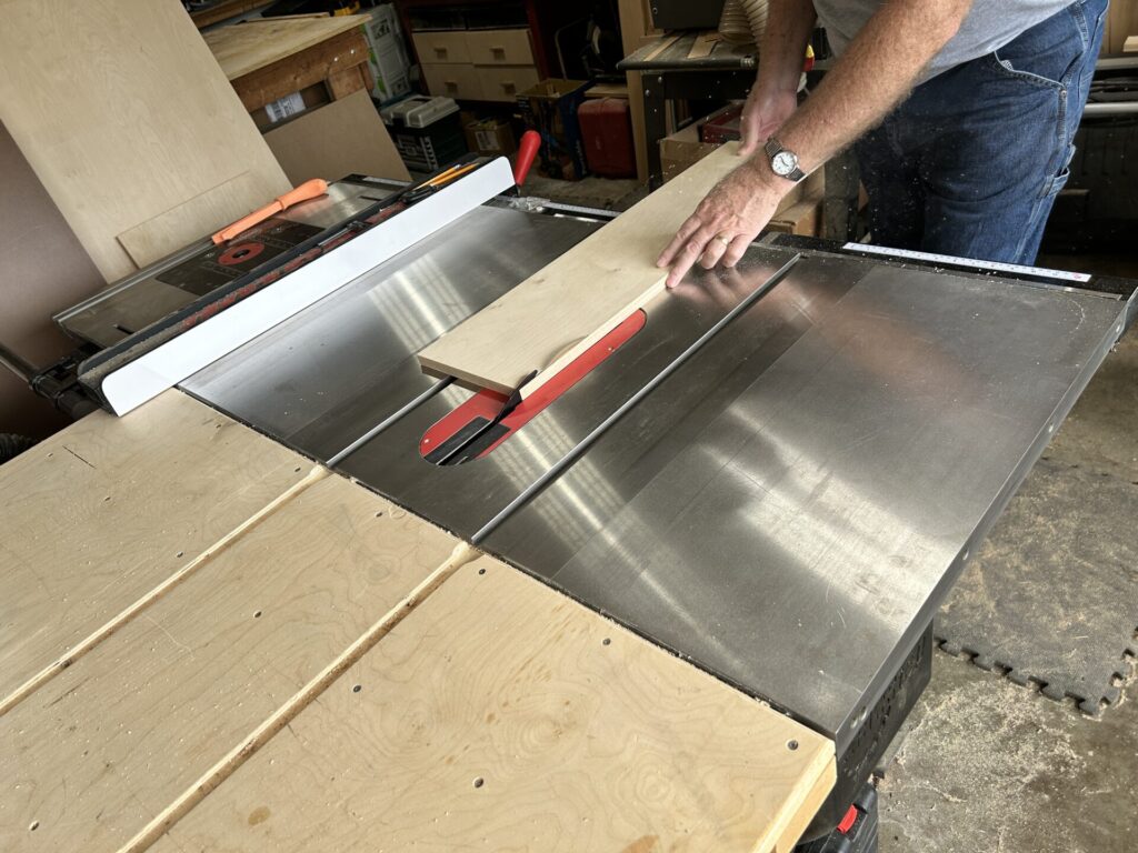 Trimming the base to final width